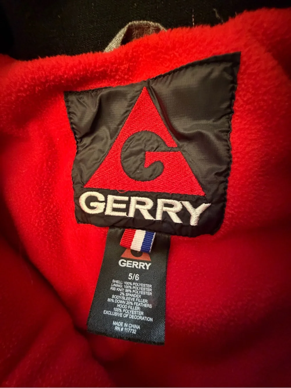 Gerry Weber Red Fleece Jacket with Black Logo Patch